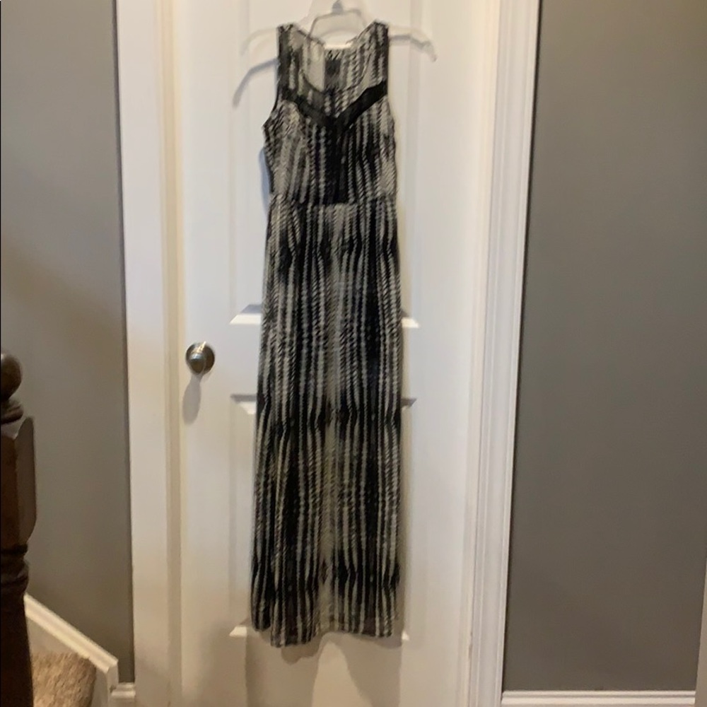 Black and white tie dye dress